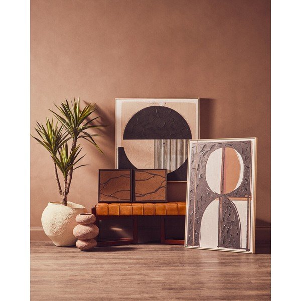 Paveikslas su rėmeliu/tapyba ant drobės 103x103 cm Astratto – Premier Housewares-image-3