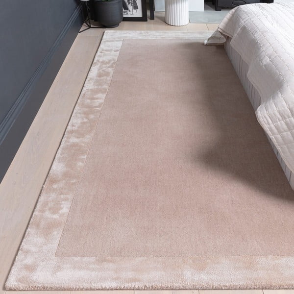 Rankų darbo iš vilnos mišinio kilimas smėlio spalvos 80x150 cm Ascot – Asiatic Carpets-image-2