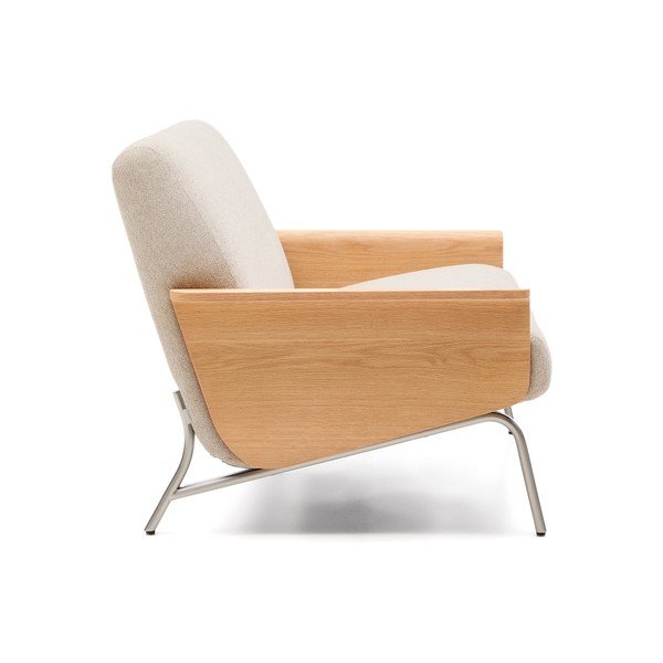 Smėlio spalvos sofa iš šenilinio audinio 165 cm Amsen – Kave Home-image-3