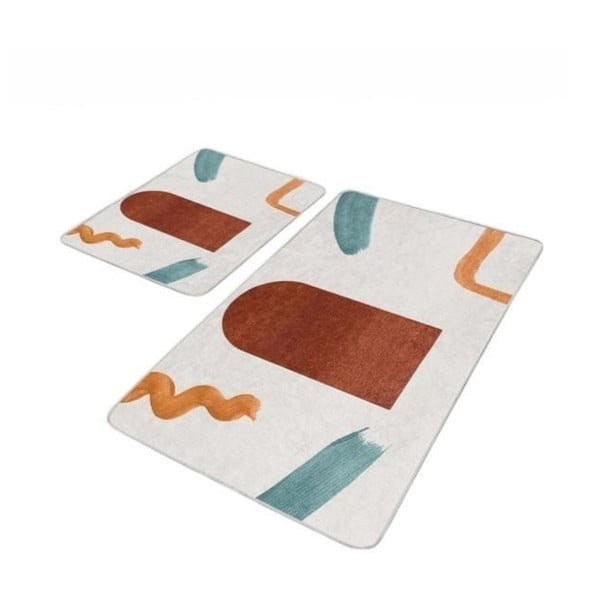 Iš velveto vonios kilimėliai 2 vnt. 60x100 cm – Mila Home