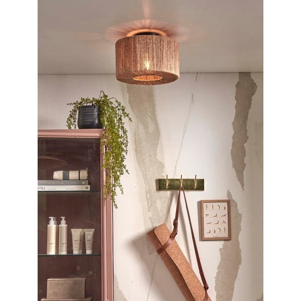 Lubinis šviestuvas natūralios spalvos ø 30 cm iš džiuto Iguazu – Good&Mojo-image-1