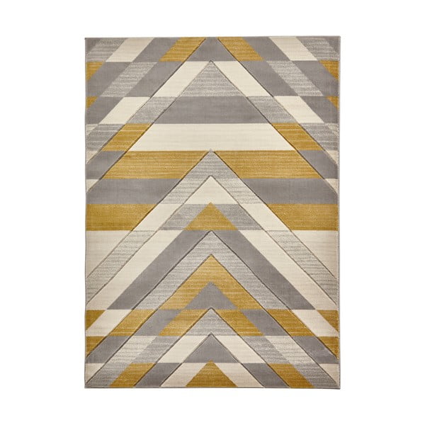 Geltonos ir smėlio spalvos kilimas Think Rugs Pembroke, 80 x 150 cm