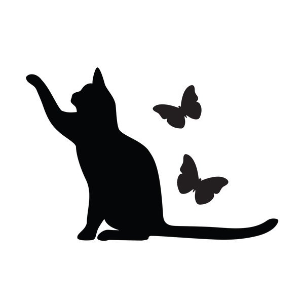 Juodas lipdukas Ambiance Cat-image-2
