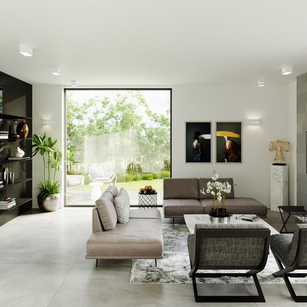 Lubinis šviestuvas baltos spalvos 10x10 cm su metaliniu gaubtu Lorum – Sollux-image-4