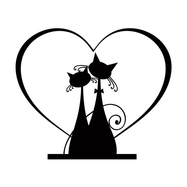 Sienų lipdukas Fanastick Cats in Love-image-1