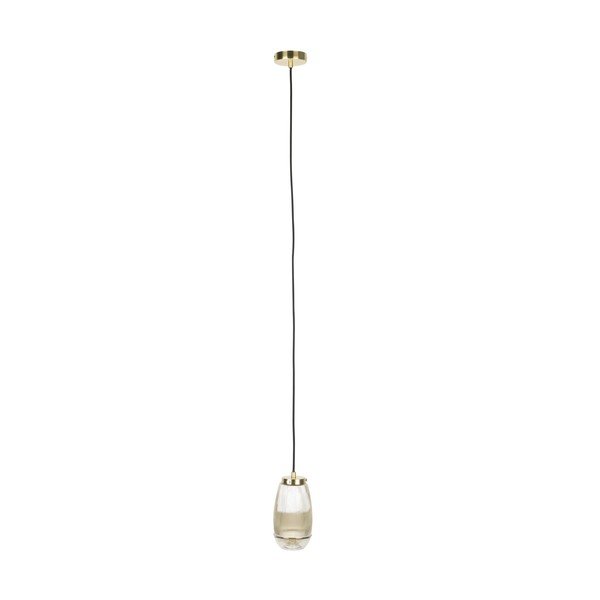Pakabinamas aukso spalvos šviestuvas su stikliniu gaubtu ø 12 cm Robin - White Label