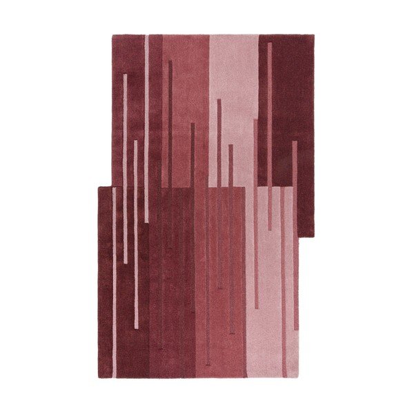 Rankų darbo iš vilnos kilimas bordo spalvos 150x240 cm Split Ombre Shaped – Flair Rugs
