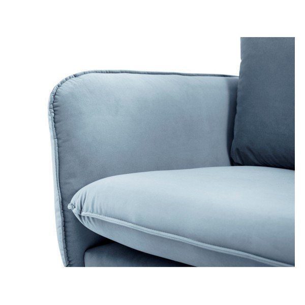 Šviesiai mėlyna aksominė sofa Cosmopolitan Design Vienna, 230 cm-image-4