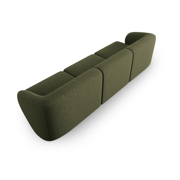 Žalios spalvos iš šenilinio audinio sofa 266 cm Paolo – Milo Casa-image-3