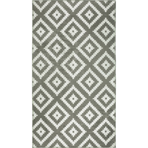 Šviesiai rudos ir kreminės spalvos plaunamas kilimas 80x50 cm - Vitaus