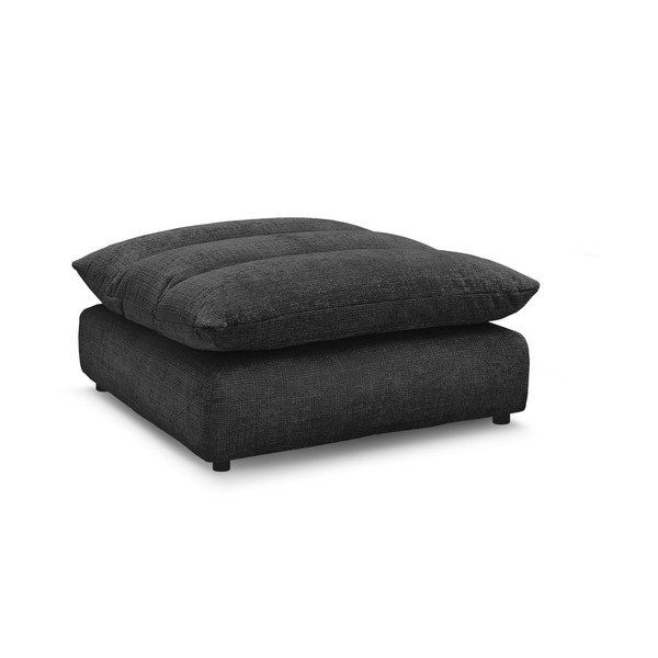 Juodos spalvos taburetė iš šenilinio audinio Neil – Bobochic Paris