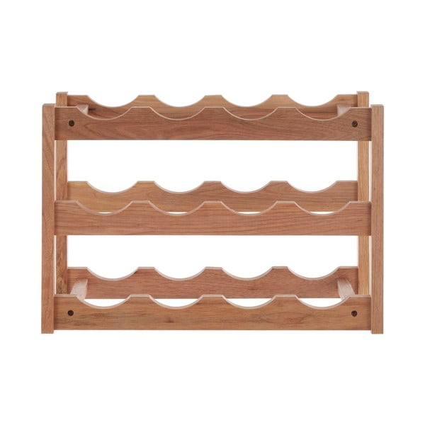 Iš riešutmedžio masyvo vyno lentyna natūralios spalvos butelių skaičius 12 Arla – Premier Housewares-image-1