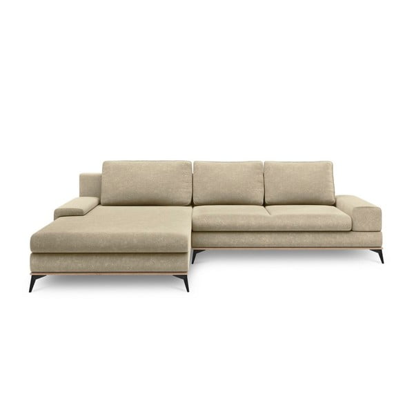 Smėlio spalvos sofa-lova Windsor & Co Sofos Planet, kairysis kampas