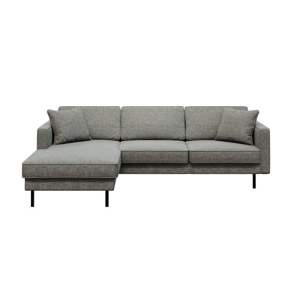 Kampinė sofa pilkos spalvos (su kairiuoju kampu) Kobo – MESONICA