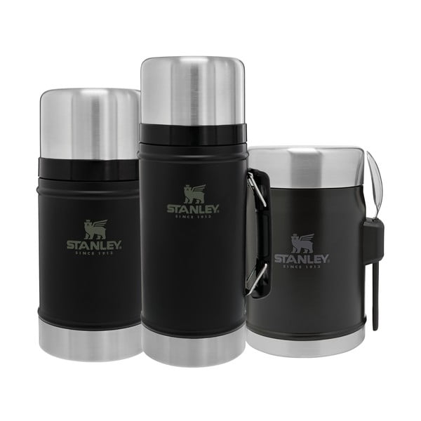 Juodos spalvos iš nerūdijančio plieno maistui termosas 940 ml Legendary Classic Black – Stanley-image-2