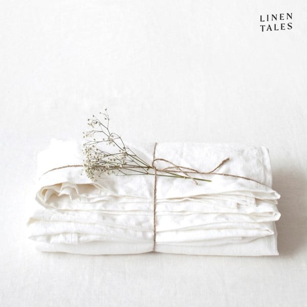 Iš lino mišinio paklodė baltos spalvos 230x270 cm – Linen Tales