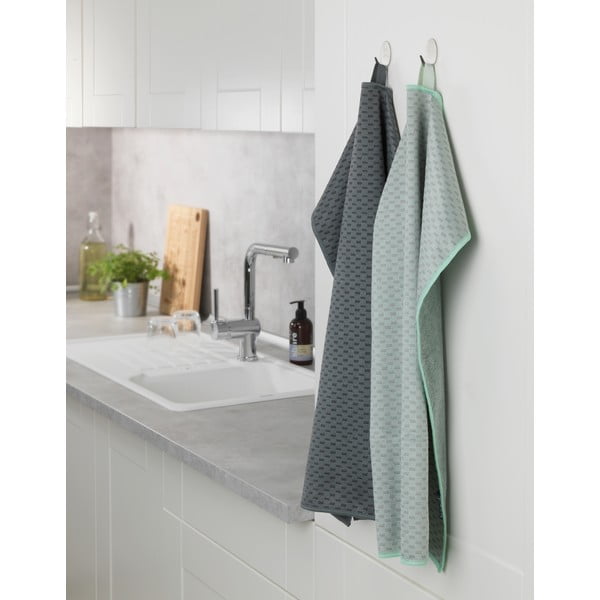 Iš mikropluošto virtuvės rankšluosčiai 2 vnt. 40x60 cm Miko – Wenko-image-1