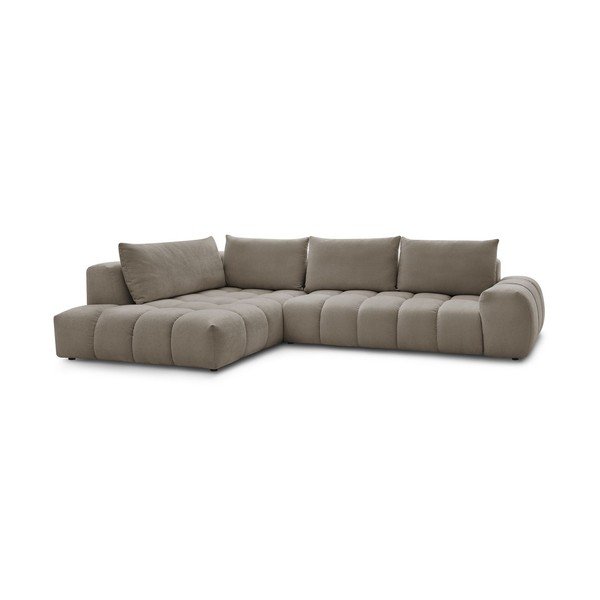Kampinė sofa pilkos spalvos/rudos spalvos (su kairiuoju kampu) Everest – Bobochic Paris