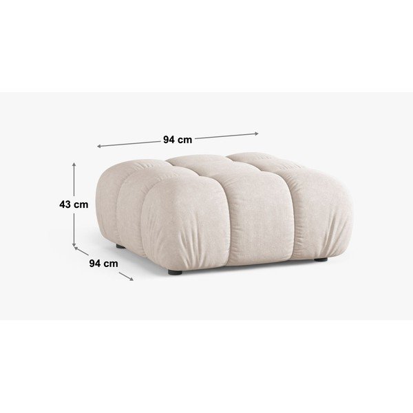 Pilkos spalvos taburetė iš velveto – Micadoni -image-4