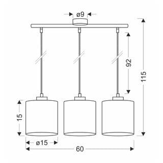 Kabantis šviestuvas tamsiai žalios spalvos ø 15 cm su tekstiliniu gaubtu Patti – Candellux Lighting