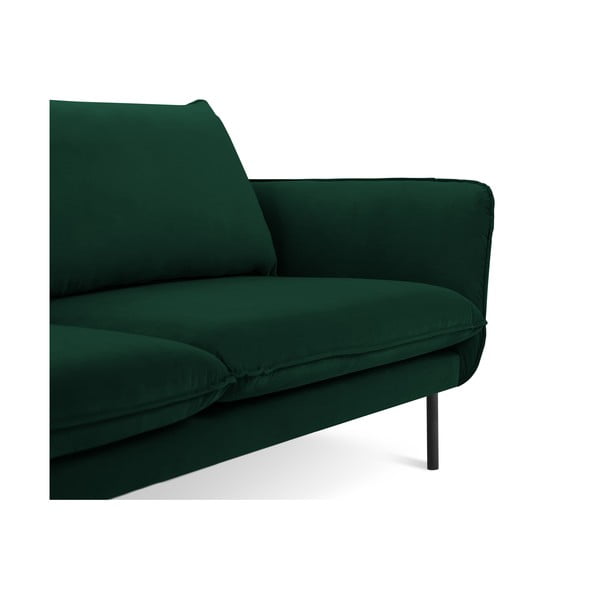 Tamsiai žalia aksomo sofa 200 cm Vienna - Cosmopolitan Design-image-3