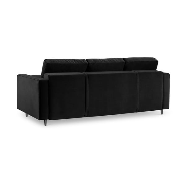Juoda aksominė sofa-lova Milo Casa Santo-image-4