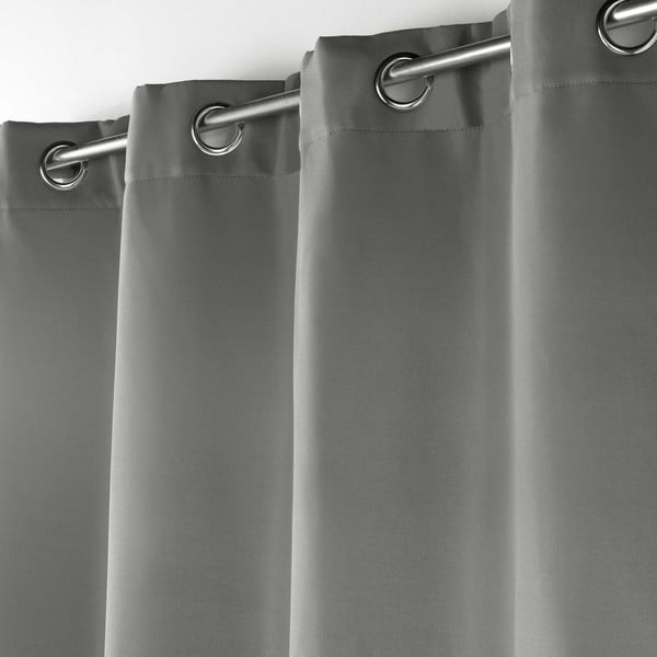 Pilkos spalvos iš mikropluošto termo užuolaida 135x260 cm Micropolar – douceur d'intérieur-image-1