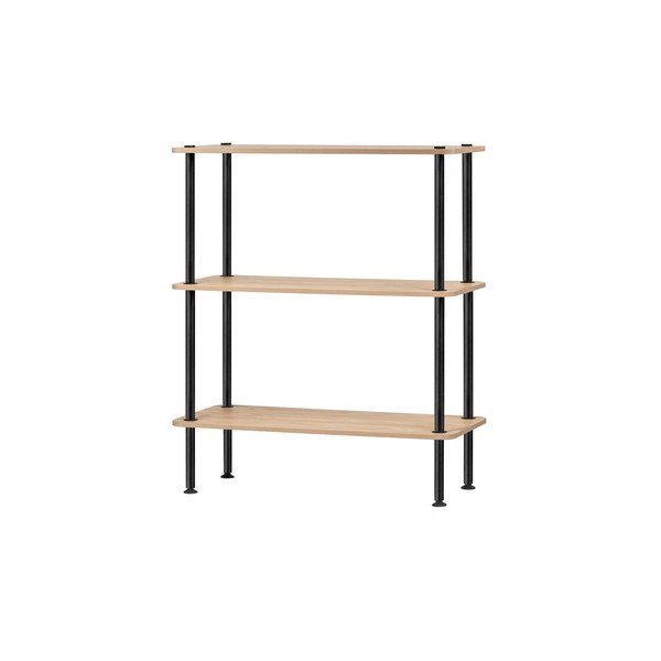 Natūralios spalvos pastatoma lentyna iš ąžuolo 80x90,5x35 cm Teidi – noo.ma