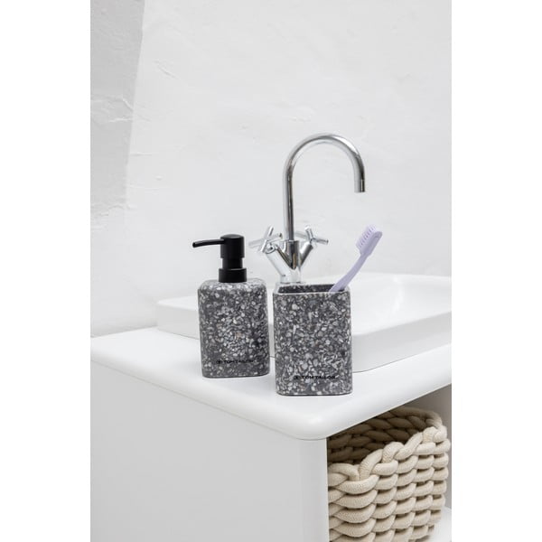 Pilkos spalvos iš polirezino dantų šepetėlio indas Tom Tailor T-Terrazzo – Wenko-image-1