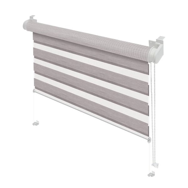 Taupe spalvos diena ir naktis roletai 72,5x150 cm Zebra Silvalin – Gardinia-image-1