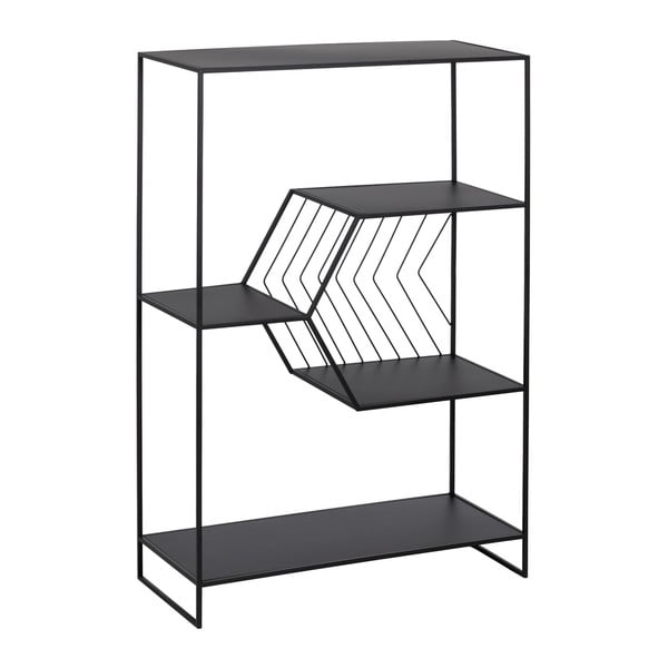 Iš metalo pastatoma lentyna juodos spalvos 80x120 cm – Ixia