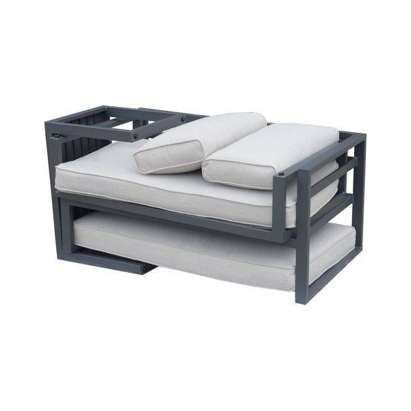 Juodai baltas sodo poilsio komplektas 4 asmenims Jackson - Rojaplast-image-1