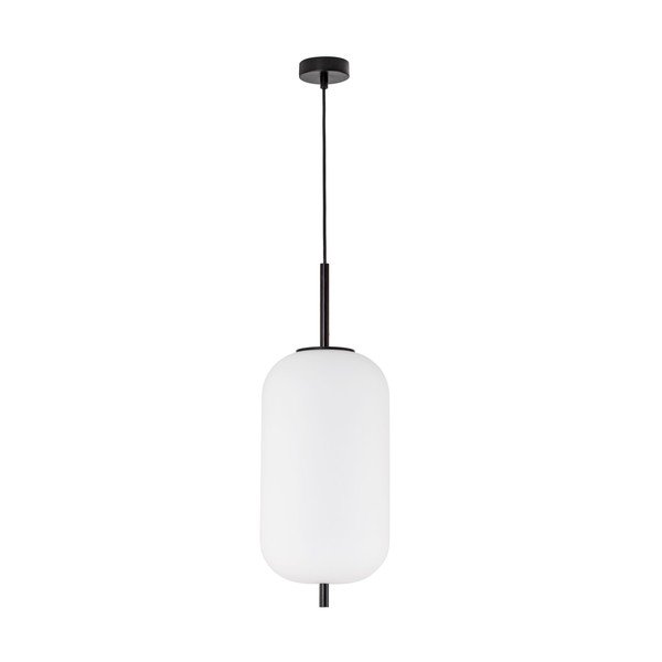 Baltos spalvos/juodos spalvos iš stiklo kabantis šviestuvas ø 22 cm Lato – Nova Luce