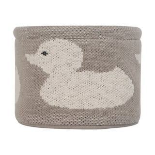 Smėlio spalvos medvilnės krepšys Kindsgut Duck, ø 16 cm