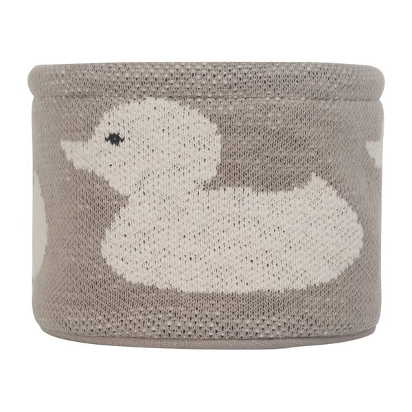 Smėlio spalvos medvilnės krepšys Kindsgut Duck, ø 16 cm
