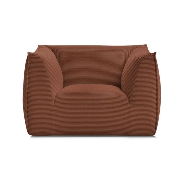 Oranžinės spalvos krėslas iš kordinio velveto Giorgia – Bobochic Paris-image-2