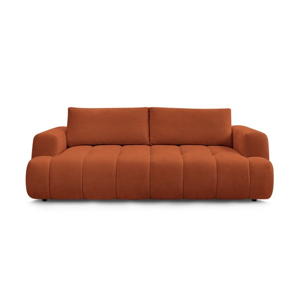 Raudonos plytų spalvos sulankstoma/su sandėliavimo vieta sofa 251 cm Fuji – Bobochic Paris