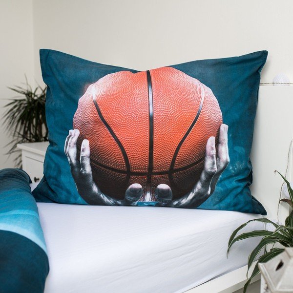 Iš medvilnės viengulė vaikiška patalynė 140x200 cm Basketball – Jerry Fabrics-image-3