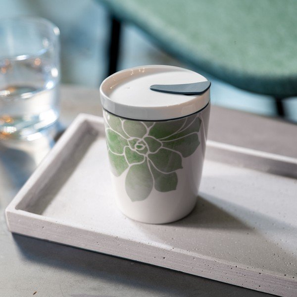 Žalios ir baltos spalvos porcelianinis kelioninis termopuodelis Villeroy & Boch Like To Go, 290 ml-image-2