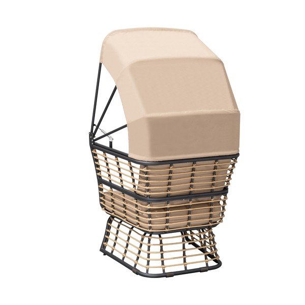 Metalinis sodo krėslas smėlio spalvos Paros – Garden Pleasure-image-3