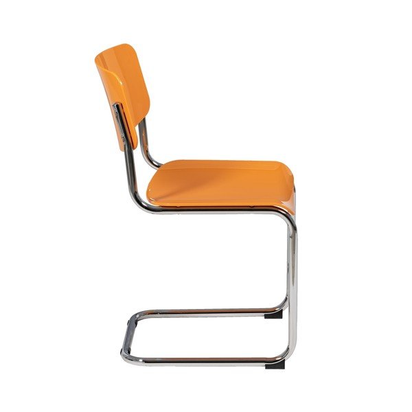 Valgomojo kėdės oranžinės spalvos 4 vnt. Chrome – Ixia-image-3