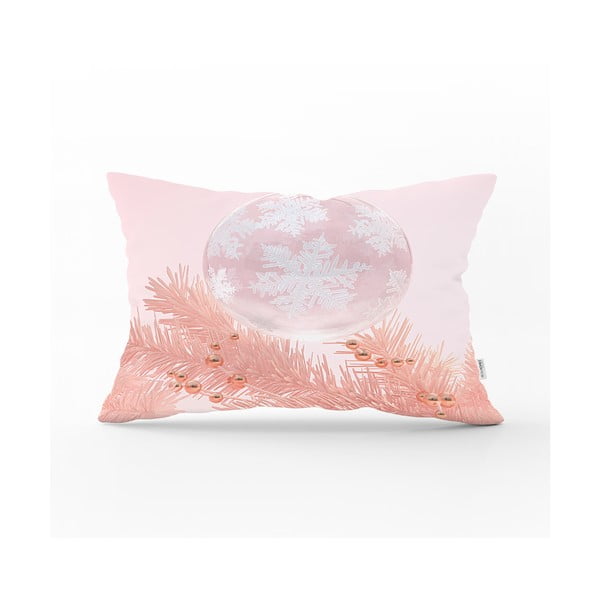 Kalėdinis pagalvės užvalkalas Minimalist Cushion Covers Pink Ornaments, 35 x 55 cm