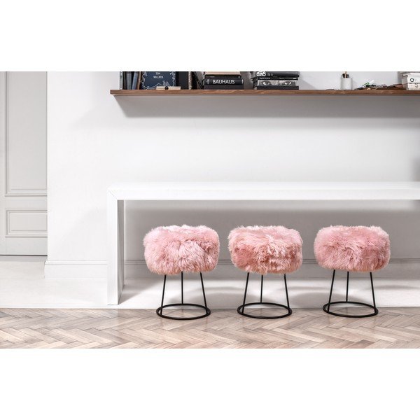 Kėdė su rausva avikailio sėdyne Royal Dream, ⌀ 36 cm-image-1