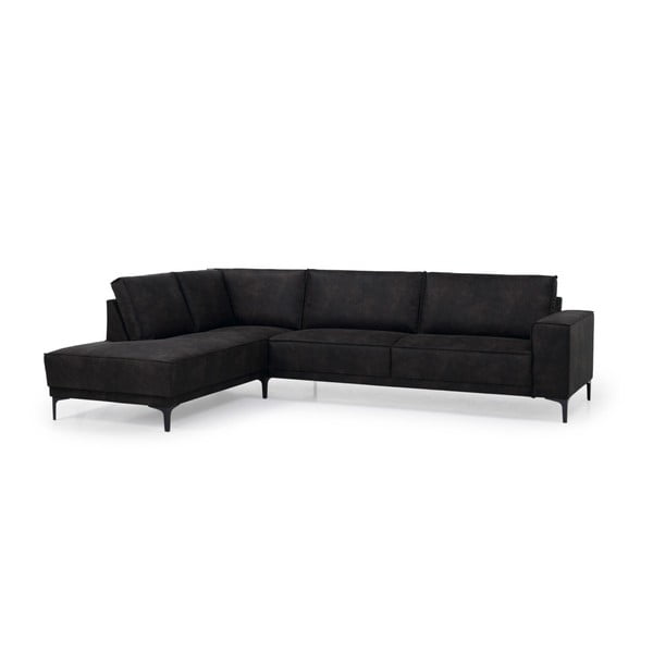 Iš dirbtinės odos kampinė sofa antracito spalvos (su kairiuoju kampu) Copenhagen – Scandic-image-2