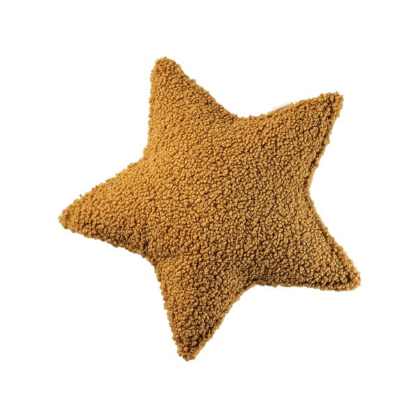 Rudos spalvos iš boucle vaikiška sofos pagalvėlė Star – Wigiwama