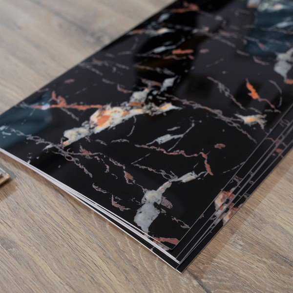 Lipnios plokštės komplekte 6 vnt. ant sienos 60x30 cm Black Gold – SP TREND-image-1
