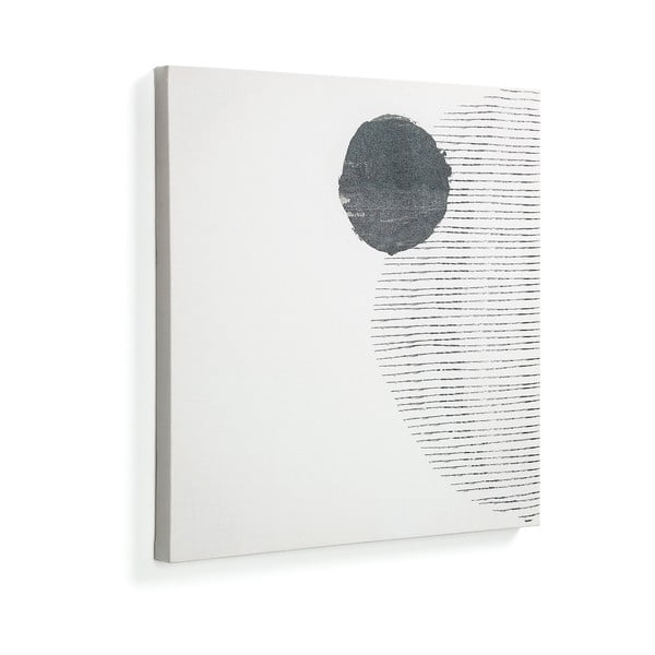 Baltas paveikslas Kave Home Prism, 50 x 50 cm