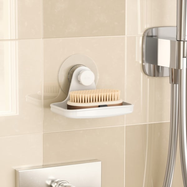 Su montavimu be gręžimo iš perdirbto plastiko muilinė baltos spalvos Flex – Umbra-image-1