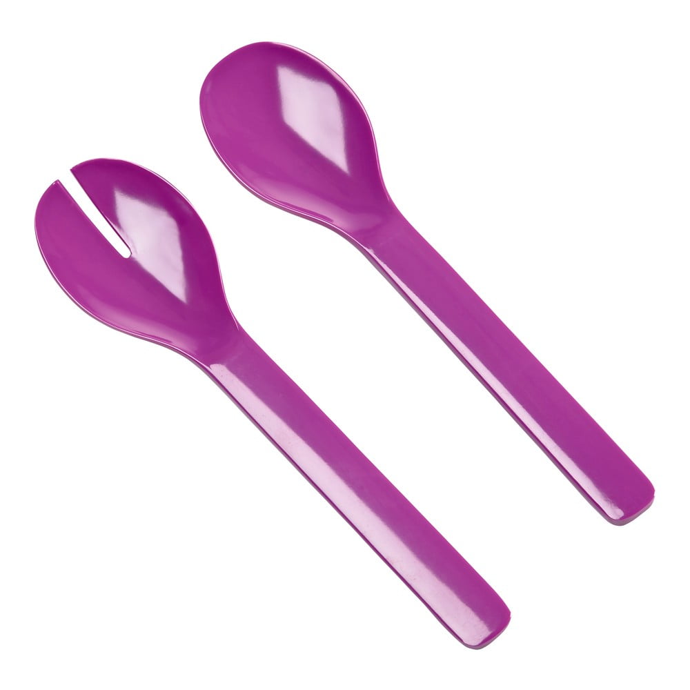 Salotų stalo įrankiai, violetinės spalvos