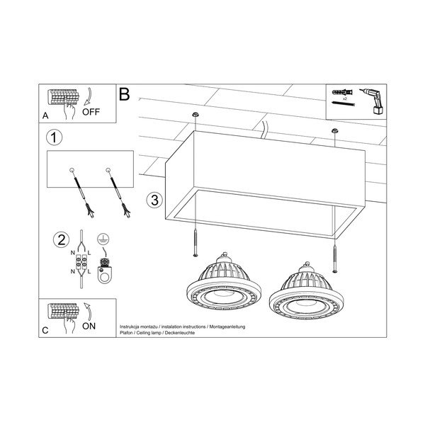 Lubinis šviestuvas pilkos spalvos 14x27 cm Postiga – Sollux-image-4